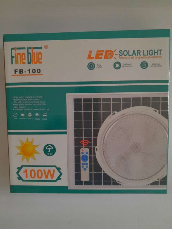 Fine Blue 100W Rechargeable LED Solar Ceiling light