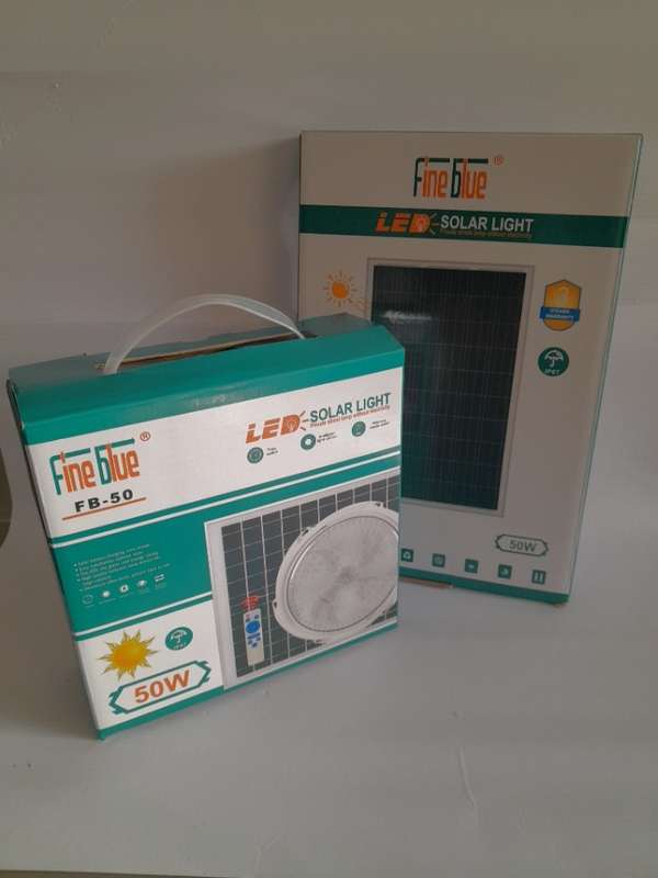 Fine Blue 50W Rechargeable LED Solar Ceiling light
