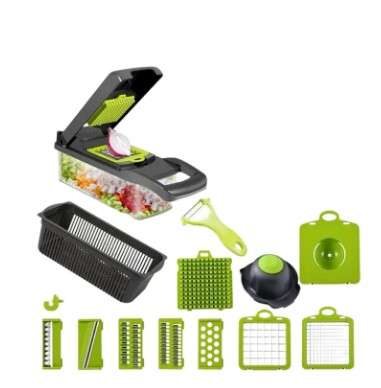 Kitchen Ideas 16 piece Hand Operated Vegetable Slicer and Dicer