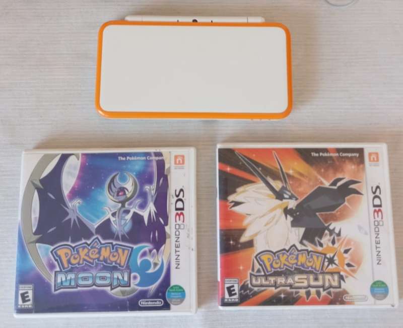 new nintendo 2ds XL console with pokemon games