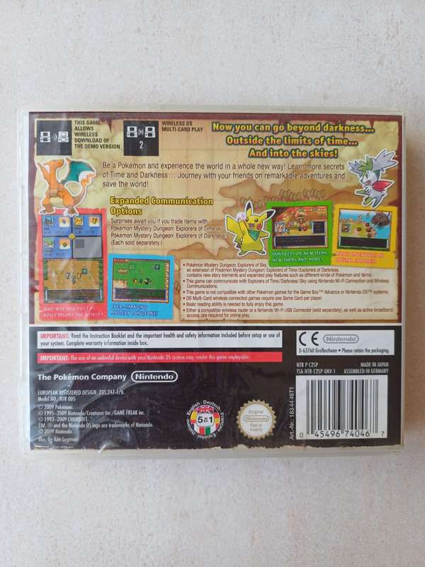 Pokemon Mystery Dungeon Explorers of Sky (Nintendo DS) with manual