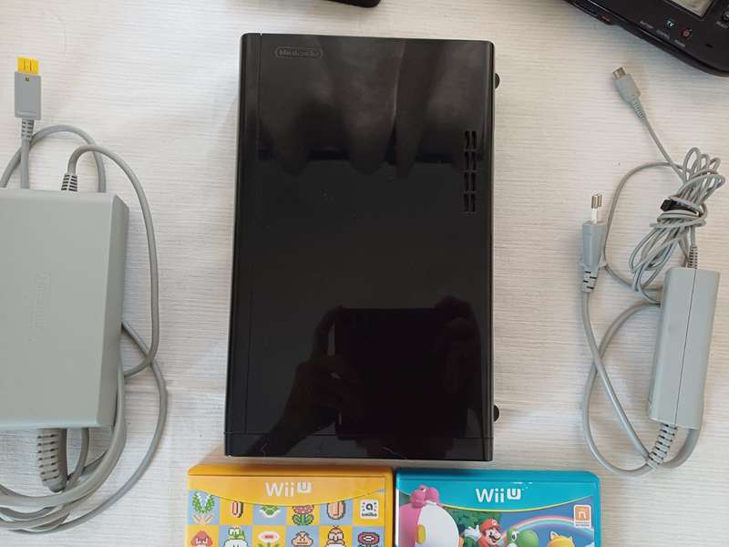 Nintendo Wii U console with games