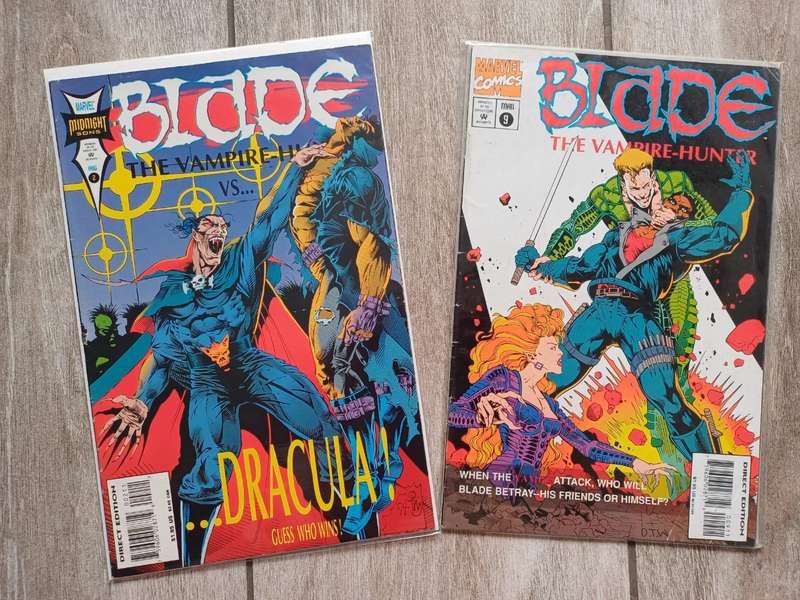 Blade The Vampire Hunter comic books #2 and  #9 1994 Marvel