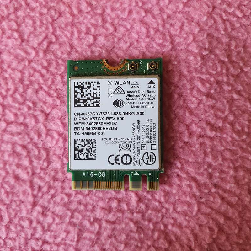 Dell Latitude E7250 | Intel Dual Band Wireless-AC 7265 Wi-Fi + Bluetooth 4.0 Card