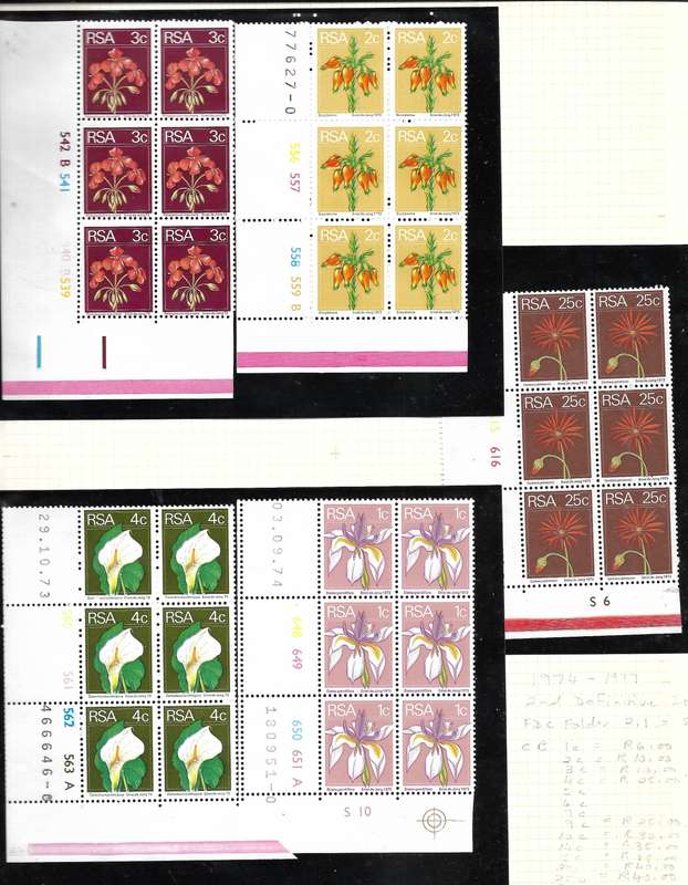 2nd DEFINITIVE ISSUES Complete Set Control Blocks. Pristine Condition