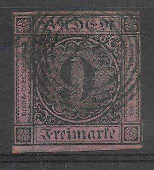 OLD GERMANY  BADEN Mi 4  R1800-00