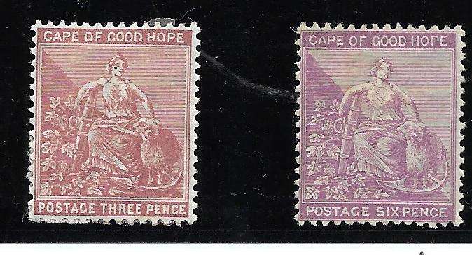 CAPE GOOD HOPE  TWO MM STAMPS C/V R2000-00