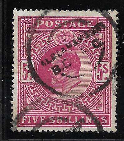 KING EDWARD VII  5 Sh    SG 263/4 C/V R5200-00