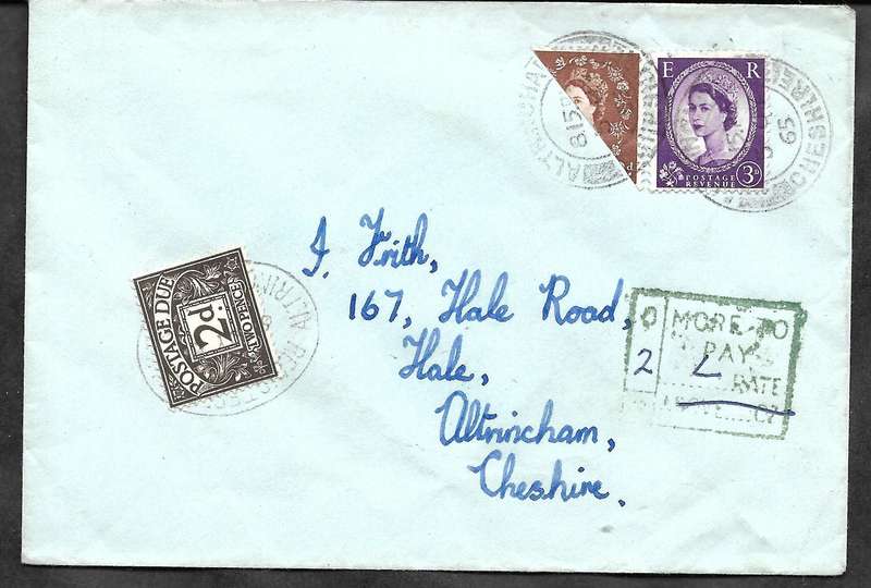 GREAT BRITAIN COVERS Postage Due and Bisects