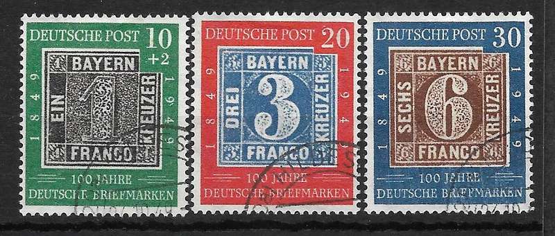 GERMANY "COMPLETE SET"  1949                                           SG 1035 - 1037 Fine Used £160