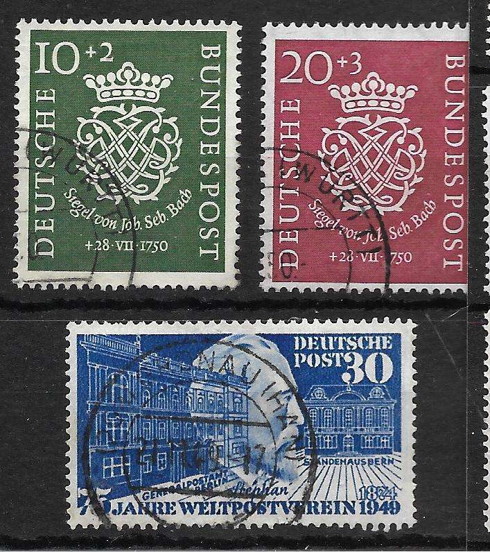GERMANY "COMPLETE SET"  1949/50     SG 1043,1044  & 1038 Fine Use £300