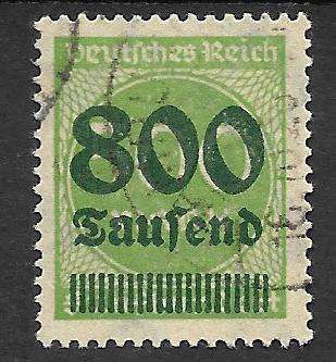 DEUTSCHES  REICH SUPER HIGH VALUE Mi 307  800 Tsd  Auf 500 M                              R36 000-00
