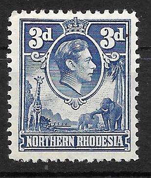 NORTHERN RHODESIA 1938 SHORT SET KEY STAMP INCLUDED (LISTING 1 OF 3)