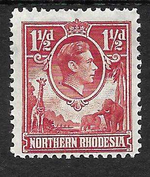 NORTHERN RHODESIA 1938 SHORT SET KEY STAMP INCLUDED (LISTING 2 OF 3) $$$ R2200-00