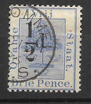 ORANGE FREE STATE 1896  1/2 Overprints with Double Overprints