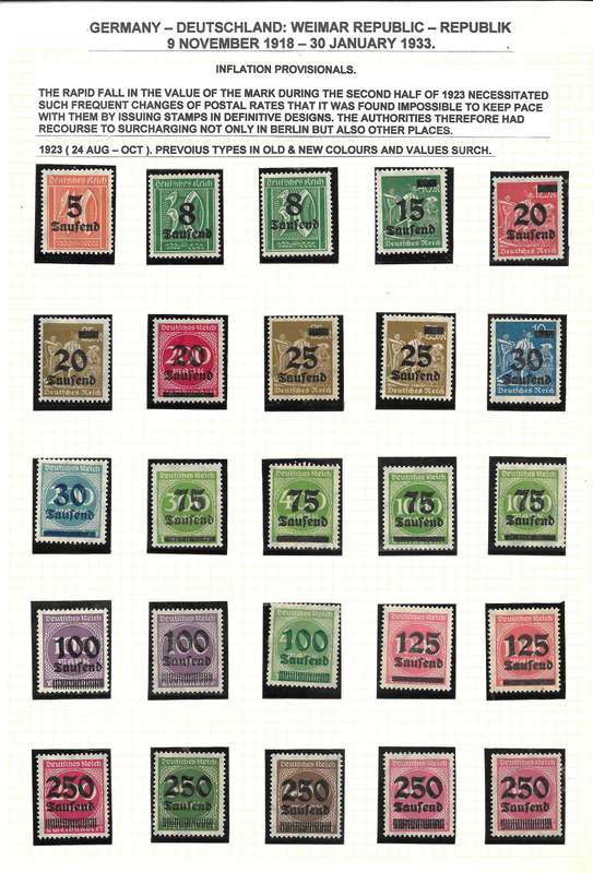 DEUTSCHES  REICH  EARLY 1923 (LISTING 8)