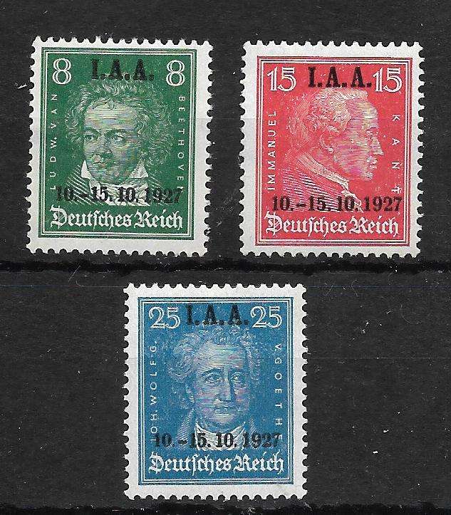 GERMAN REICH : 1927 - MH (*)  High Values £65