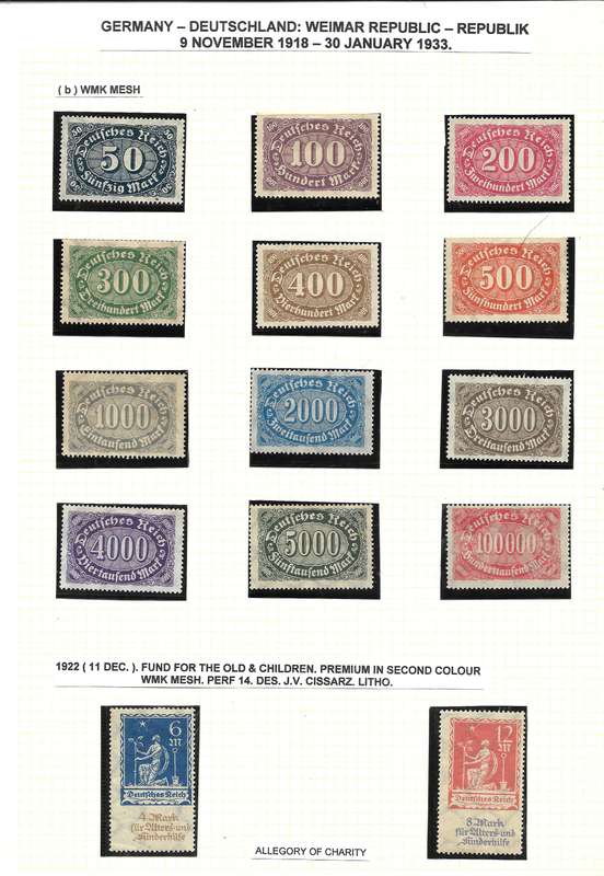DEUTSCHES  REICH  EARLY 1922-1923 (LISTING 3)