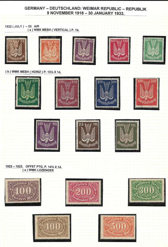 DEUTSCHES  REICH  EARLY 1922 AIR (LISTING 4)