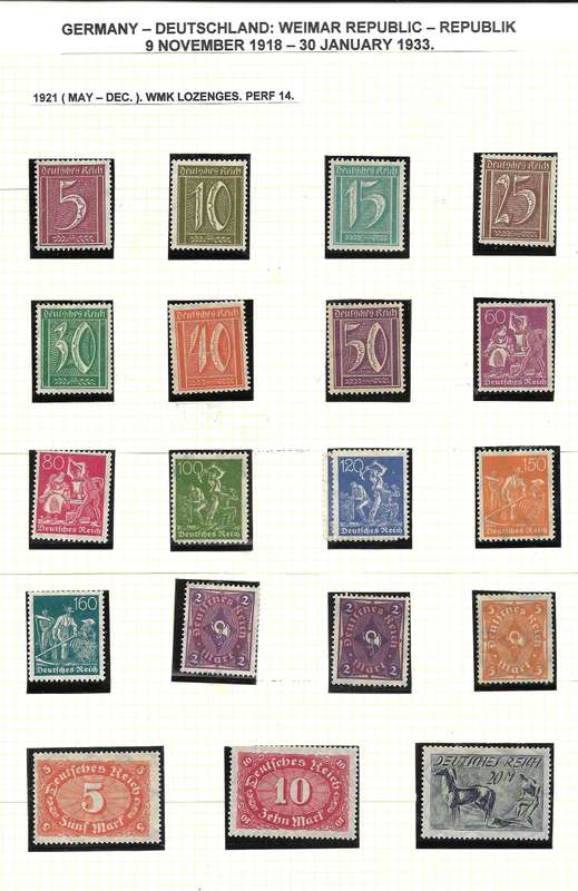 DEUTSCHES  REICH  EARLY 1921 (LISTING 5)