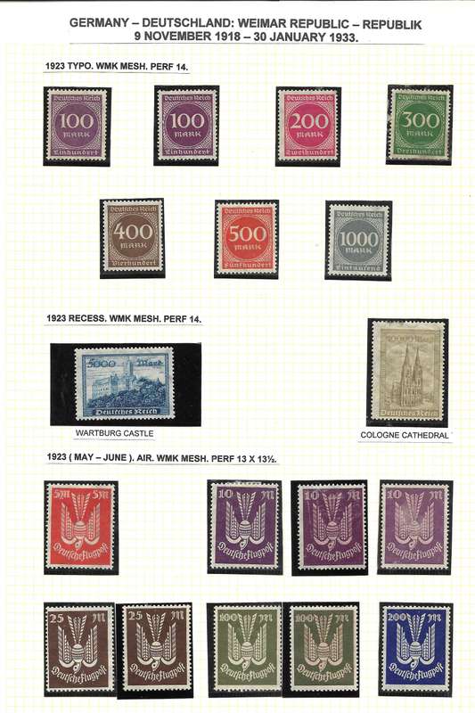 DEUTSCHES  REICH  EARLY 1923 (LISTING 7)