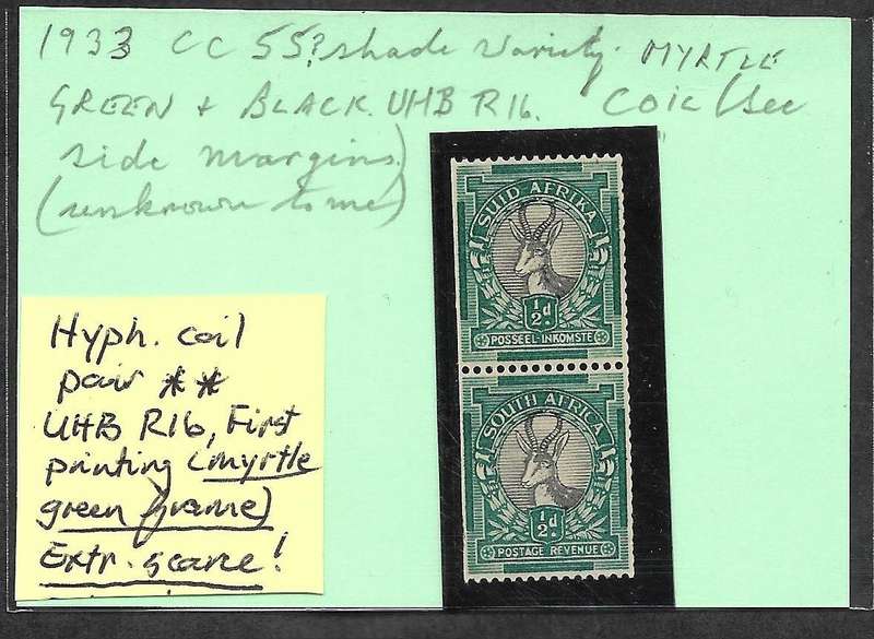 UNION SACC55 Coil - MYRTLE GREEN - Extremely Scarce (Glen Carpendale Stock)