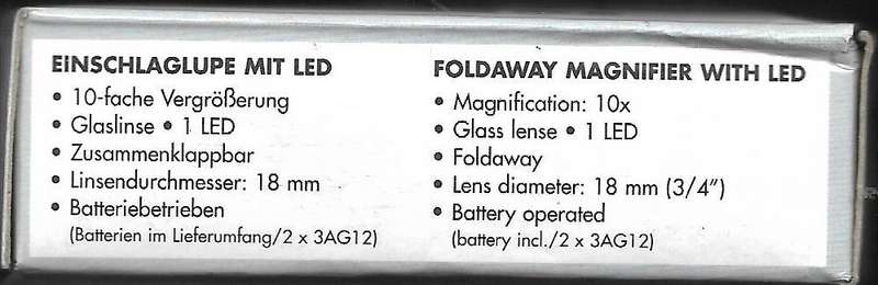 10 x Pocket sized MAGNIFYING GLASS Leuchtturm Made in Germany