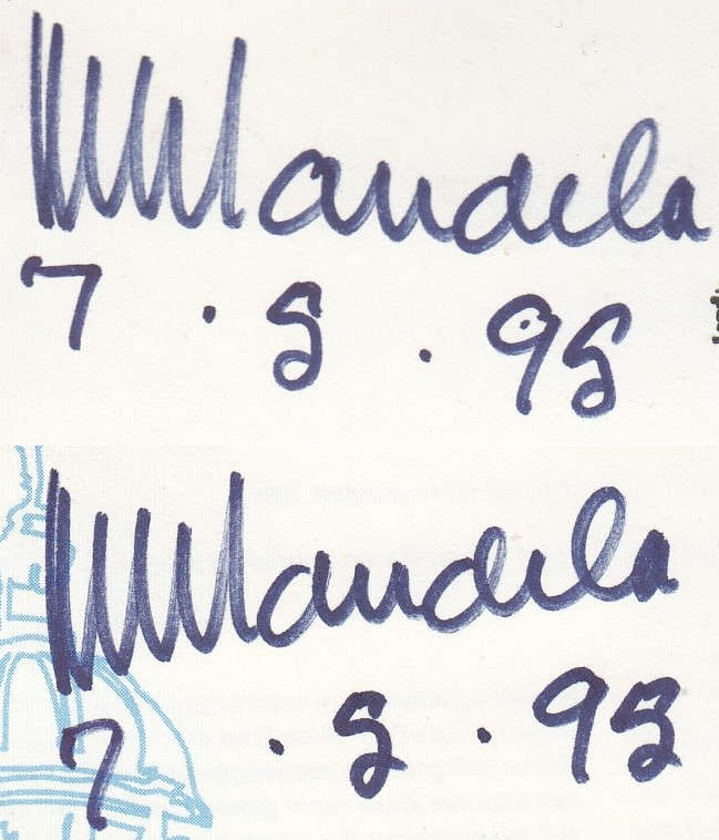 TWO SIGNED NELSON MANDELA INAUGURATION FDC's AUTOGRAPH PRESIDENT SIGNATURE SOUTH AFRICA RARE