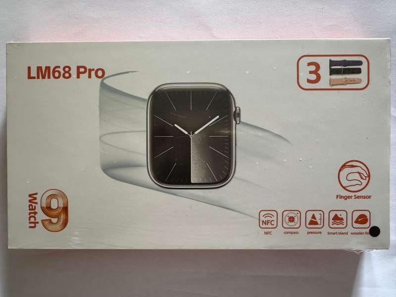 LM68 Pro Smart Watch 9, Case Size-46mm & Display size - 33mm (with 3 straps)