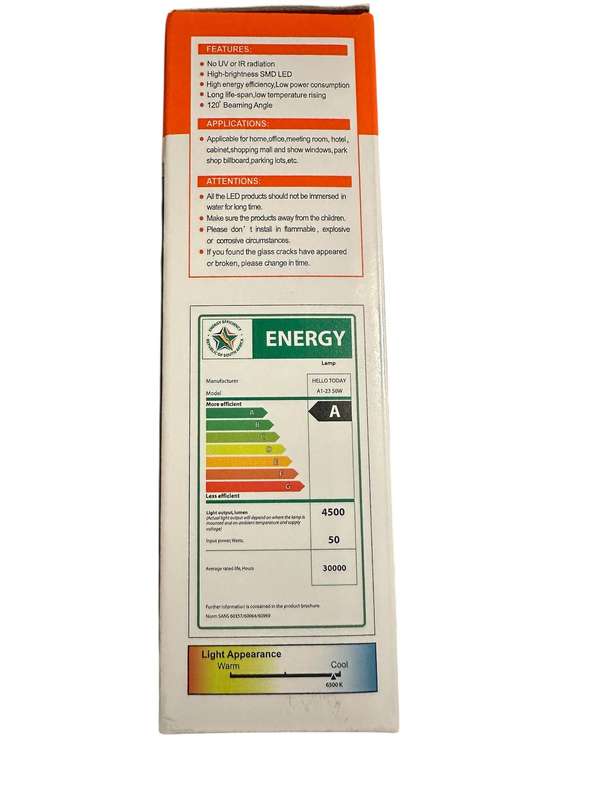 LED Flood Light 50W - 4500lm and 30000hr Lifetime (CLEARANCE SALE)