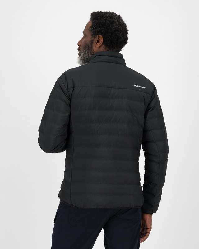 100% Original K-Way Men's Creek Down Jacket - BLACK (SIZE - 3XL)