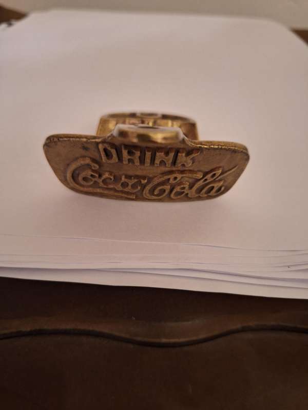 DRINK COCA COLA TURN OPENER BRASS COLOUR