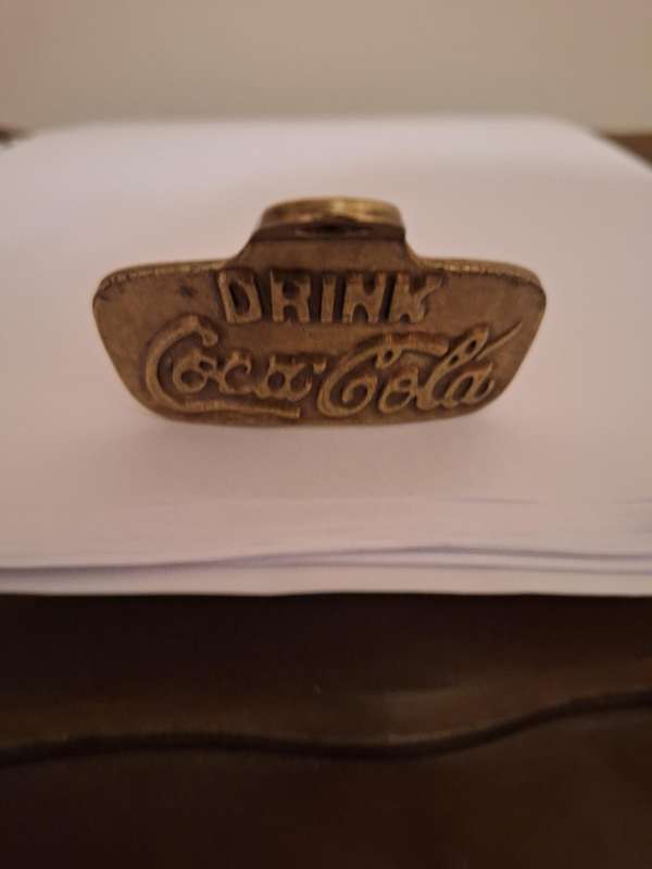 BRASS COLOUR DRINK COCA COLA BOTTLE OPENER
