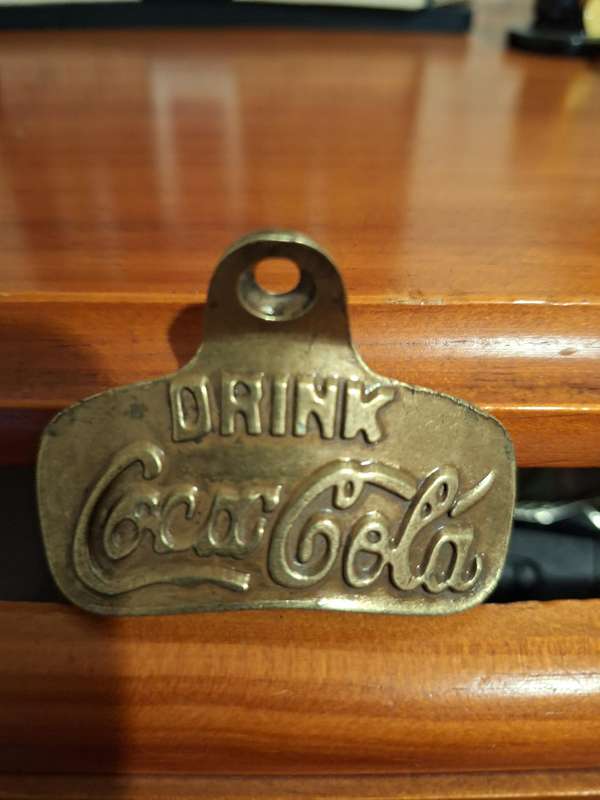 DRINK COCA COLA TURN OPENER BRASS