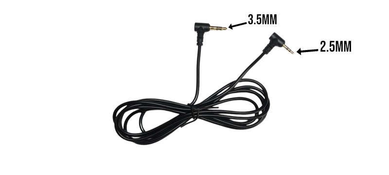 Repeater cable for 2 way radios (3.5mm-2.5mm connector)