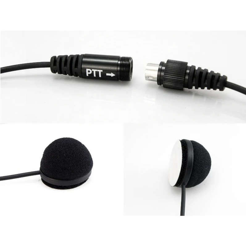 Helmet Kit Full Face Motorcycle Headset Earpiece Mic for 2 way radio/walkie talkie(2 Pin K-plug)