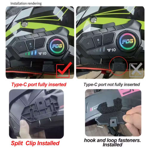 1000mAh Motorcycle Helmet Headset Voice Contro Wireless Hands-on Talking Headset Handsfree Call