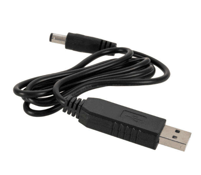 USB 5Volt to 12Volt Dc-connector(2.1mm) for KIRISUN PT446 radio charging.
