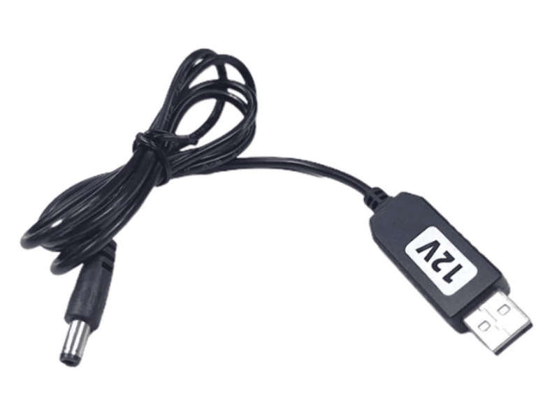 USB 5Volt to 12Volt Dc-connector(2.1mm) for KIRISUN PT446 radio charging.