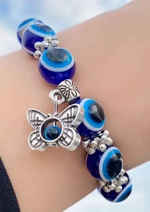 Lucky Evil's Eye Charm Beads Bracelet Protection Jewelry Good Luck Gift