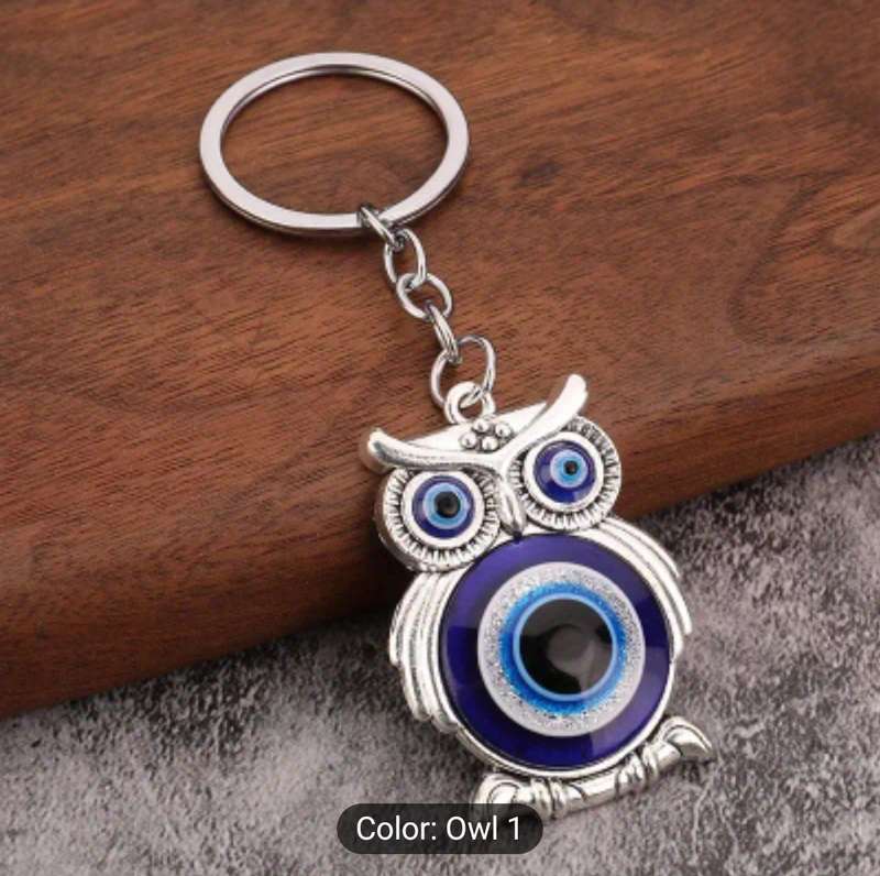 Evil Eye Owl Keyrings