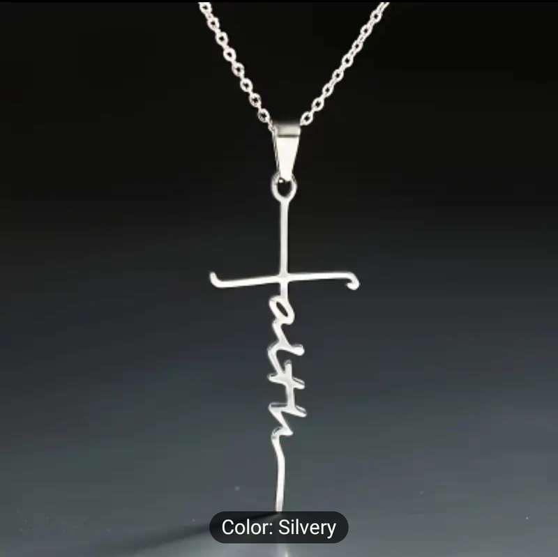 Faith Church Prayer Religious Pendant Necklace Women Men Jewelry Gift