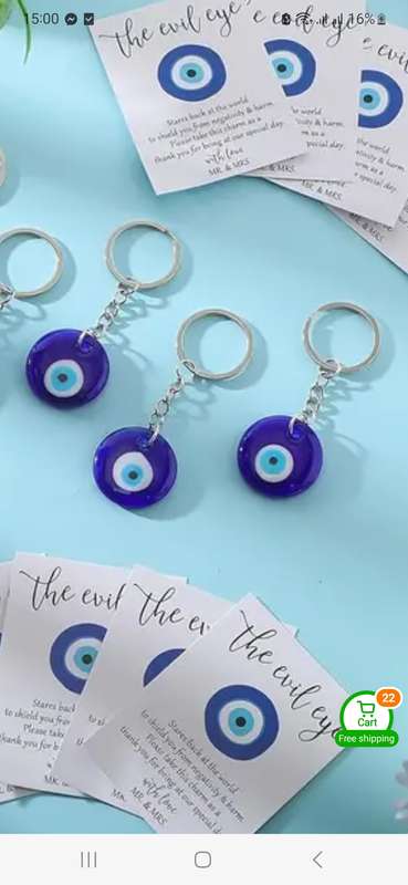 Evil eye key chain