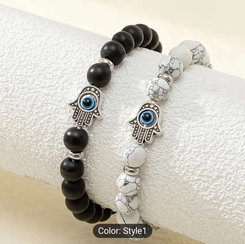 Evil eye his and hers braclets