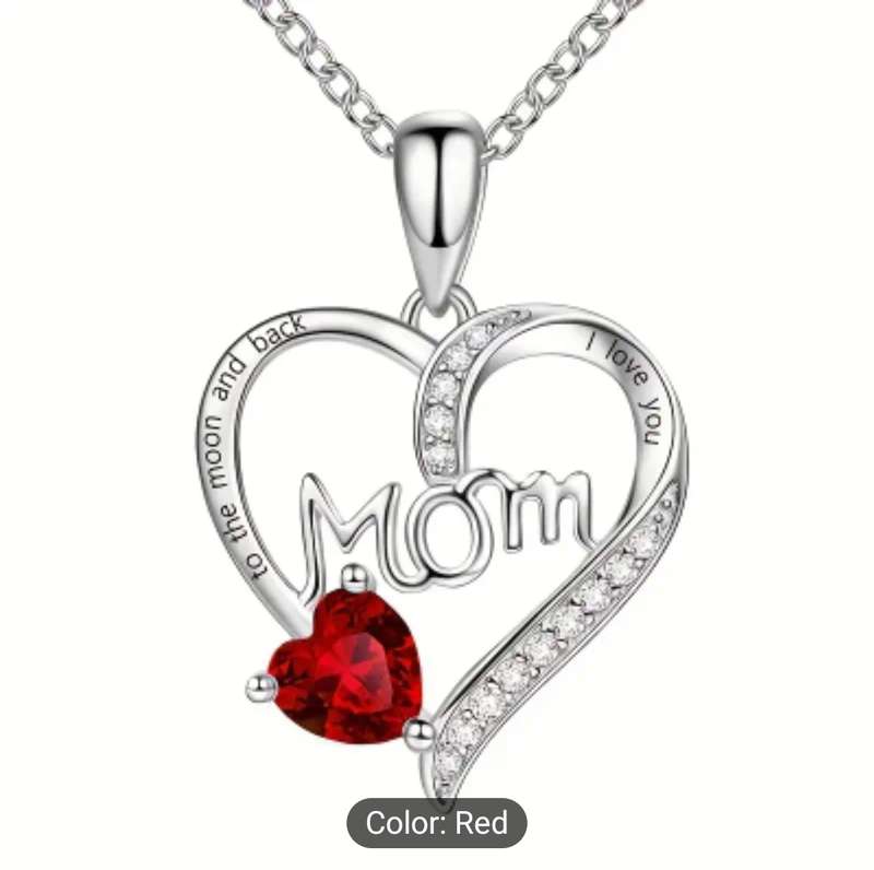 Mom Necklace and Heart Pendant