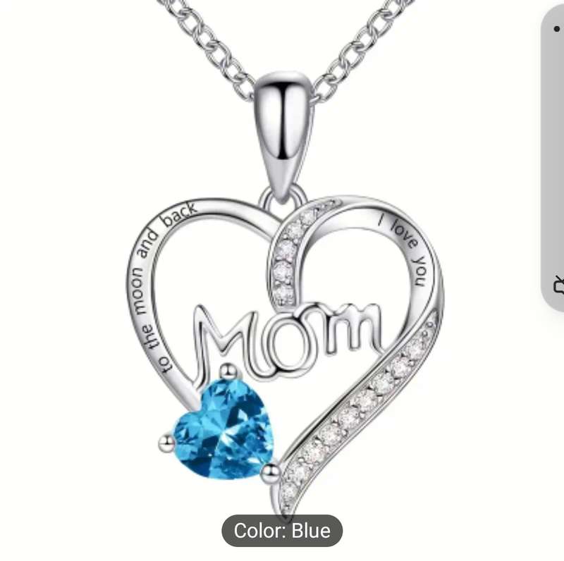 Mom Necklace and Heart Pendant