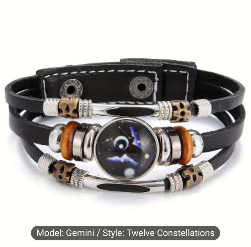 12 Zodiac Signs Constellation Charm Bracelet