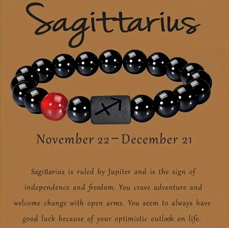 12 Constellation Zodiac Beaded Braided