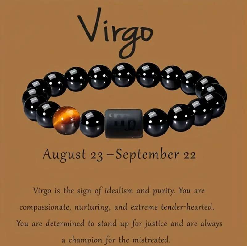 12 Constellation Zodiac Beaded Braided