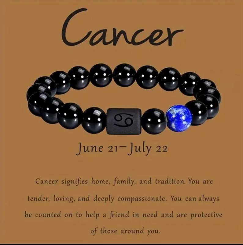 12 Constellation Zodiac Beaded Braided